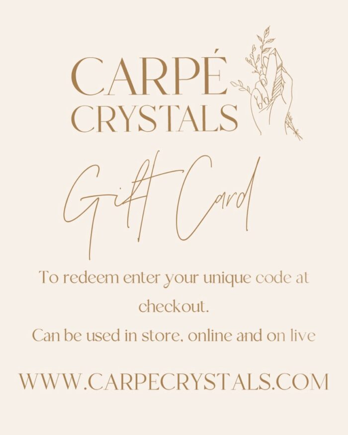 Carpe Crystals Gift Card