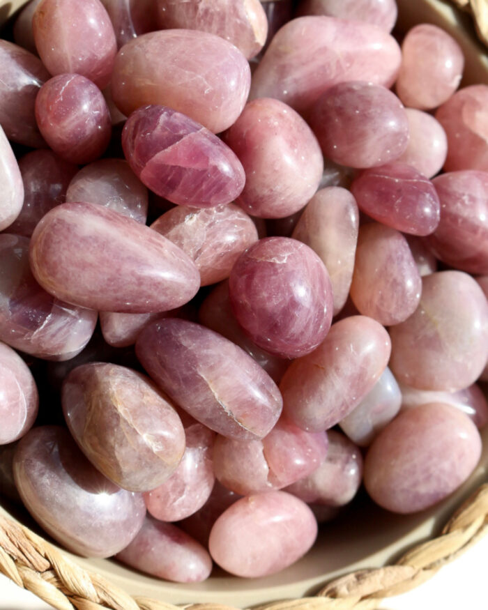 Lavender "Blue" Rose Quartz tumble stone