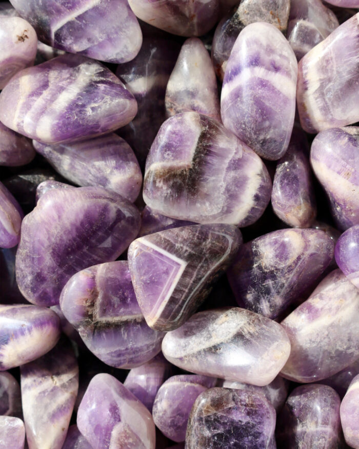 Dream/Chevron Amethyst tumble stone