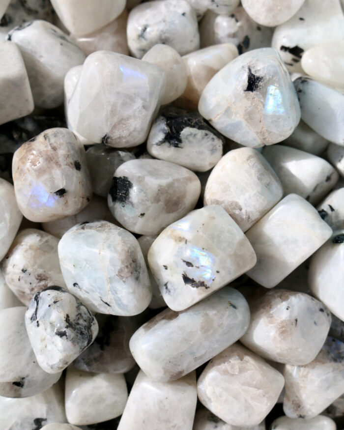 Rainbow Moonstone tumble stone