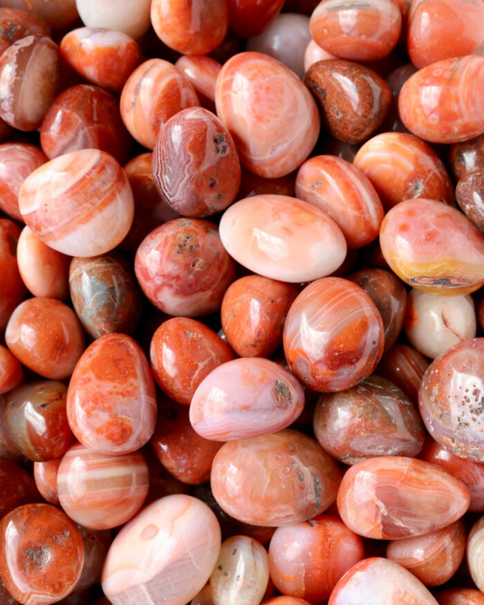 Banded Carnelian tumble stone