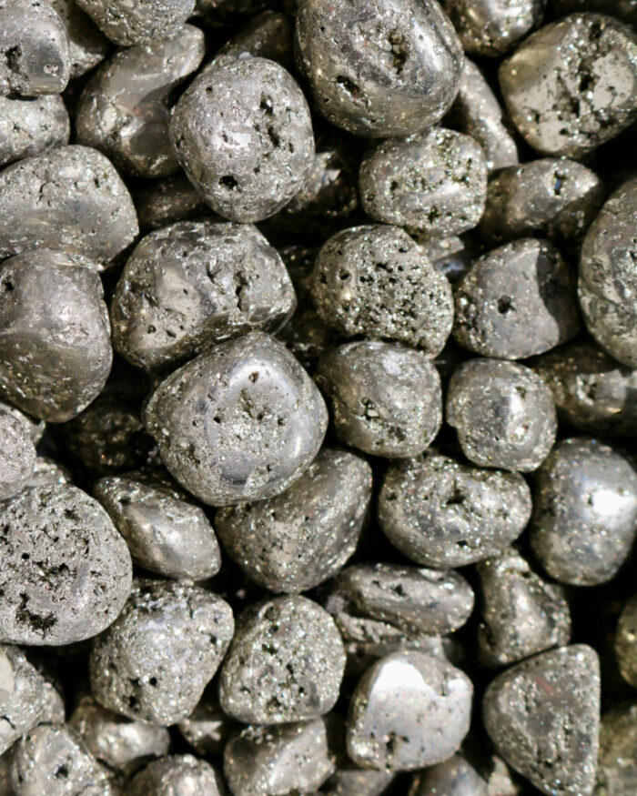 Pyrite tumble stone