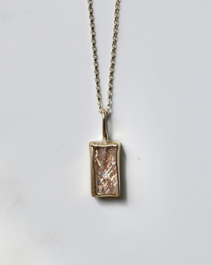 Rainbow Lattice 9ct Gold Necklace - "Artemis"