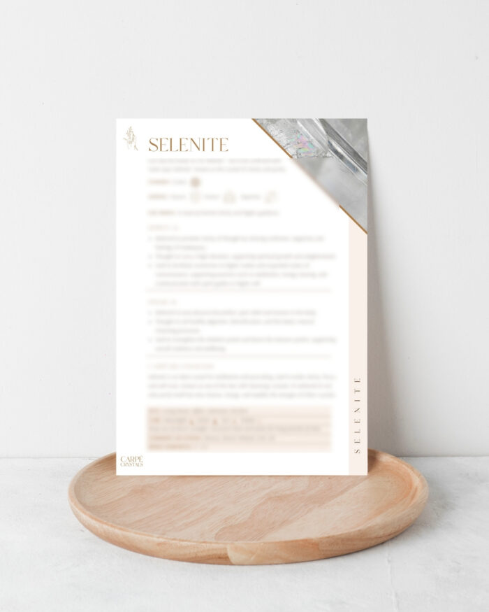 selenite property card