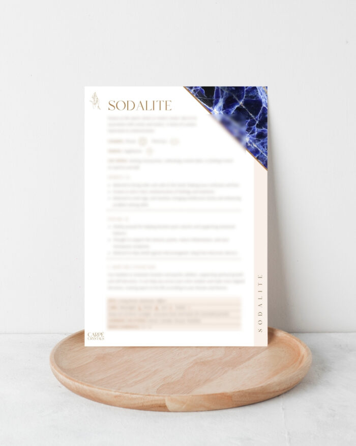 sodalite property card