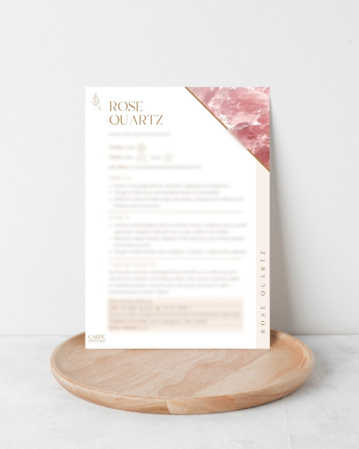 rose quartz property card