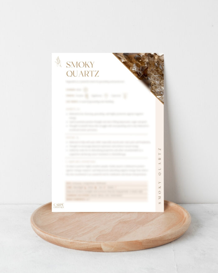 smoky quartz property card