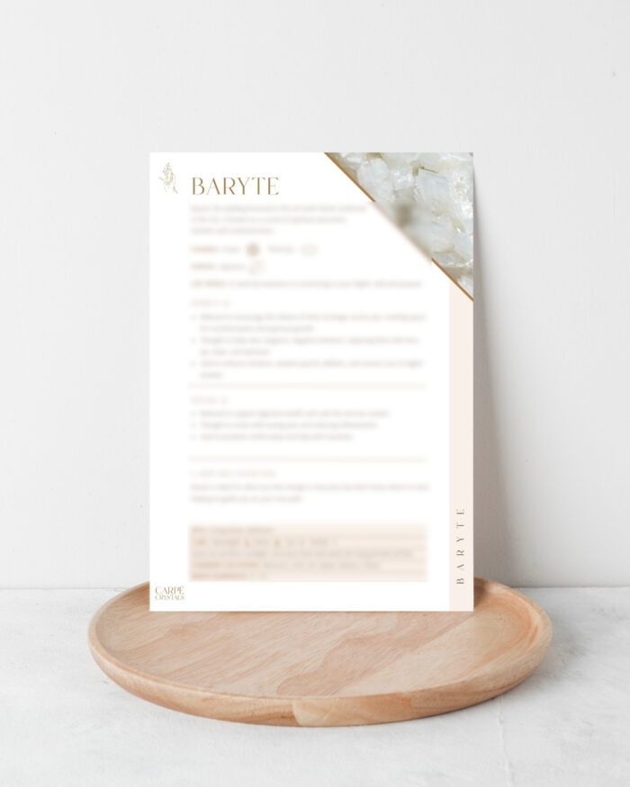 Baryte Property Card