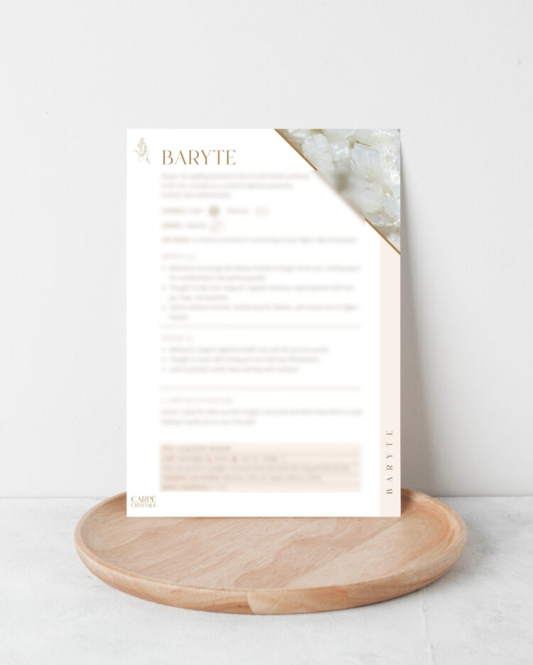 Baryte Property Card