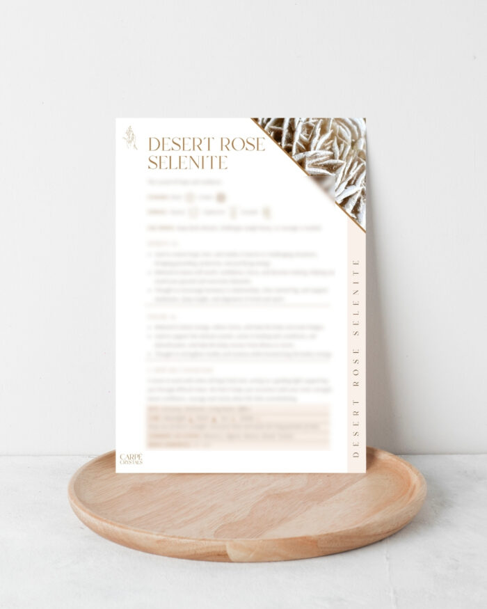 Desert Rose Selenite Property Card