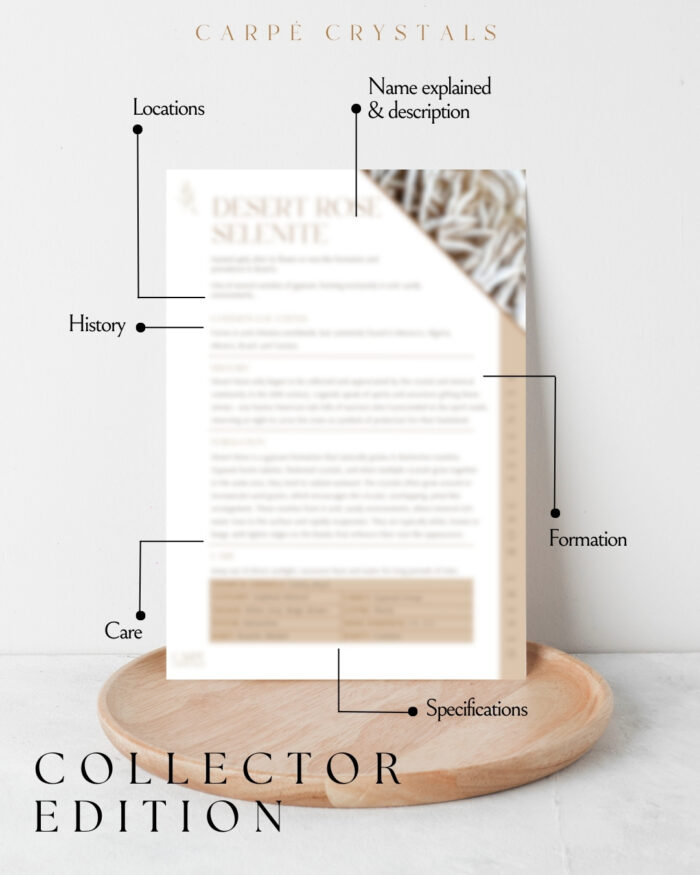 Desert Rose Selenite Property Card