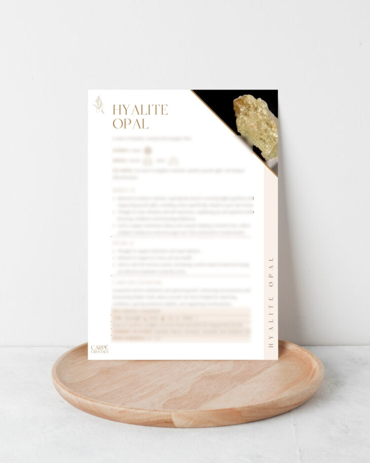 Hyalite Opal Property Card