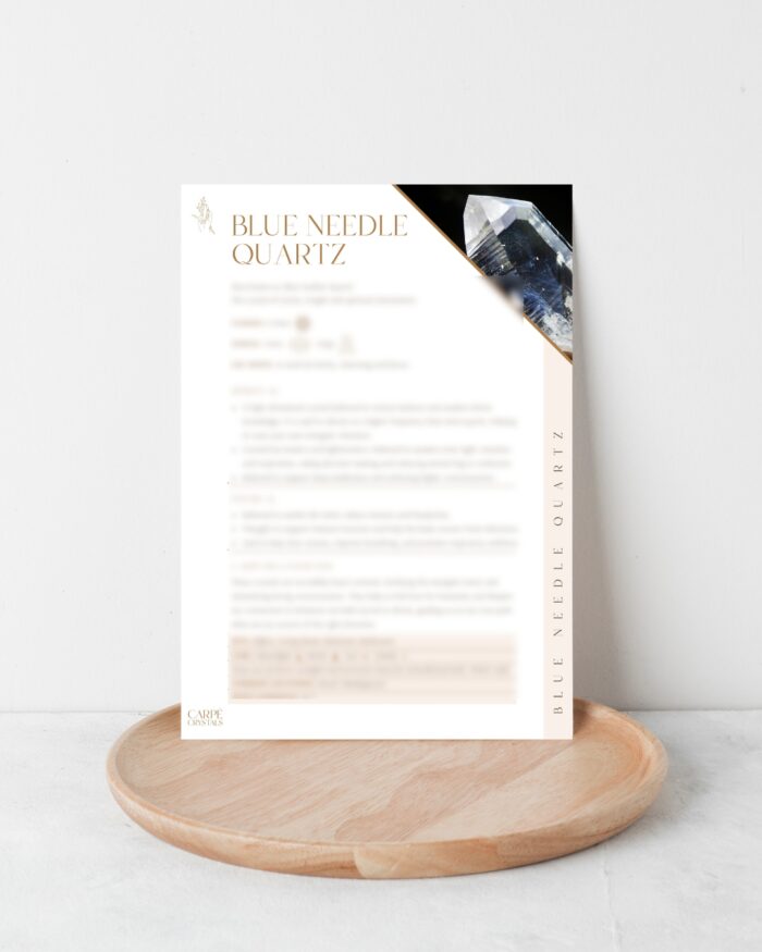blue needle quartz property card