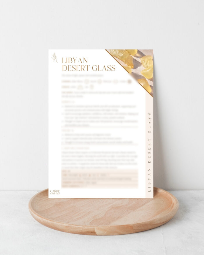 Libyan Desert Glass Property Card