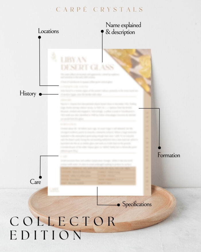 Libyan Desert Glass Property Card