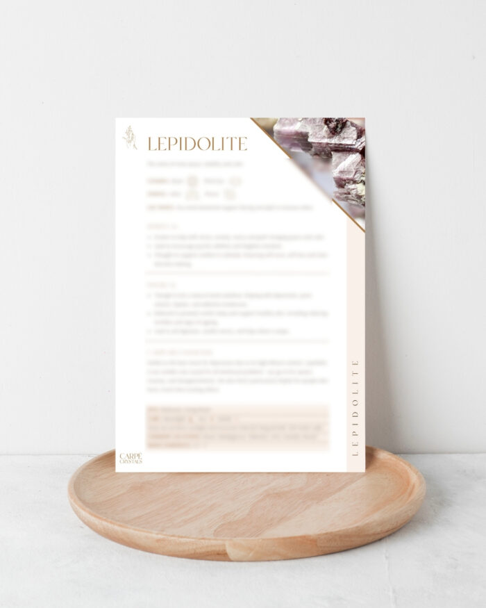 Lepidolite Property Card