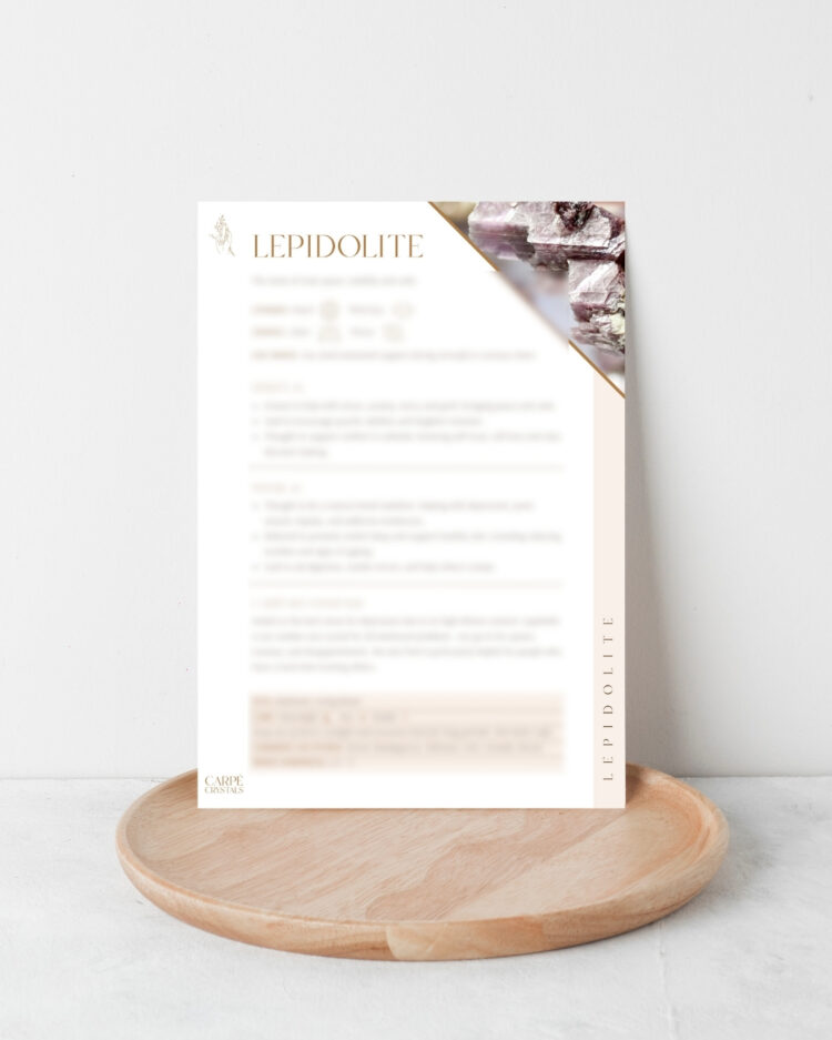 Lepidolite Property Card