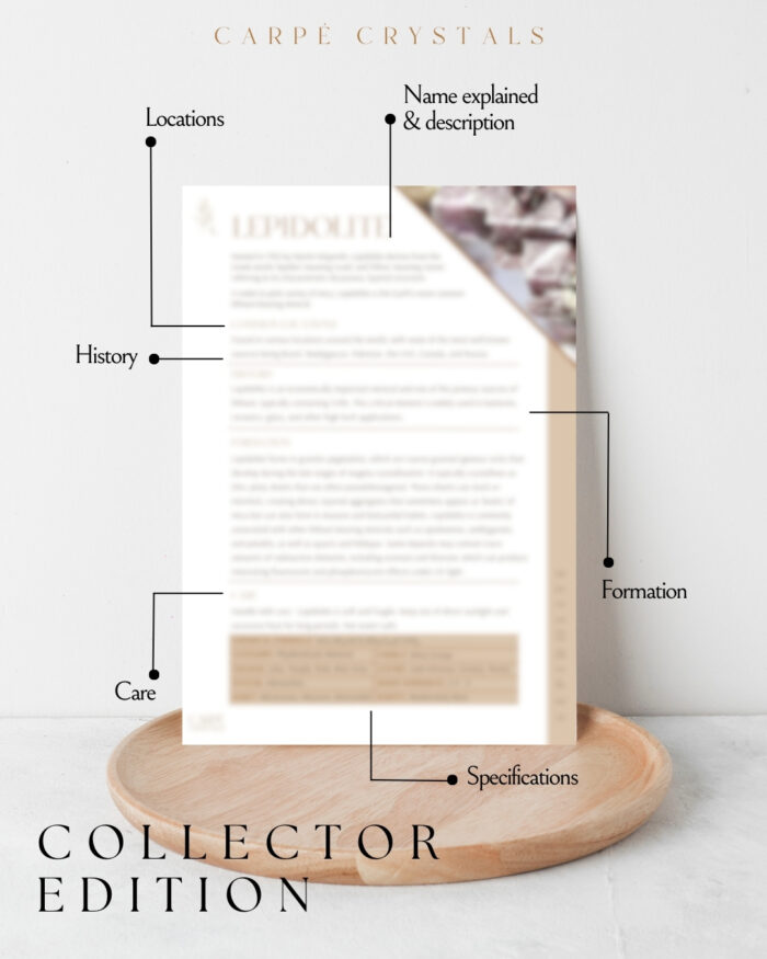 Lepidolite Property Card