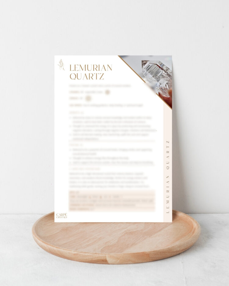 Lemurian Quartz Property Card