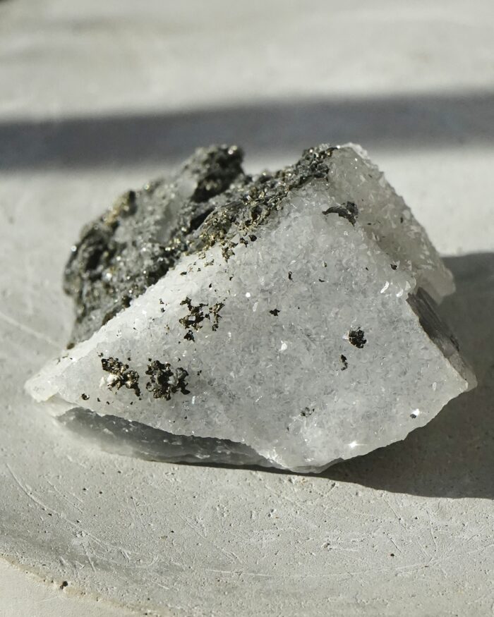 Purple Fluorite with Quartz and Pyrite - El Hammam
