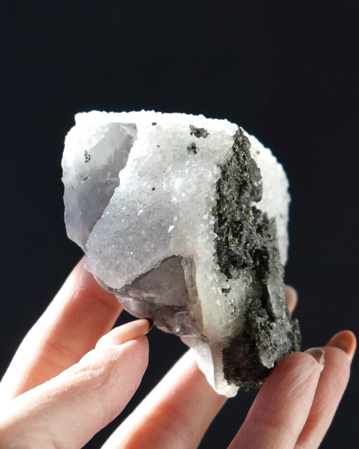 Purple Fluorite with Quartz and Pyrite - El Hammam