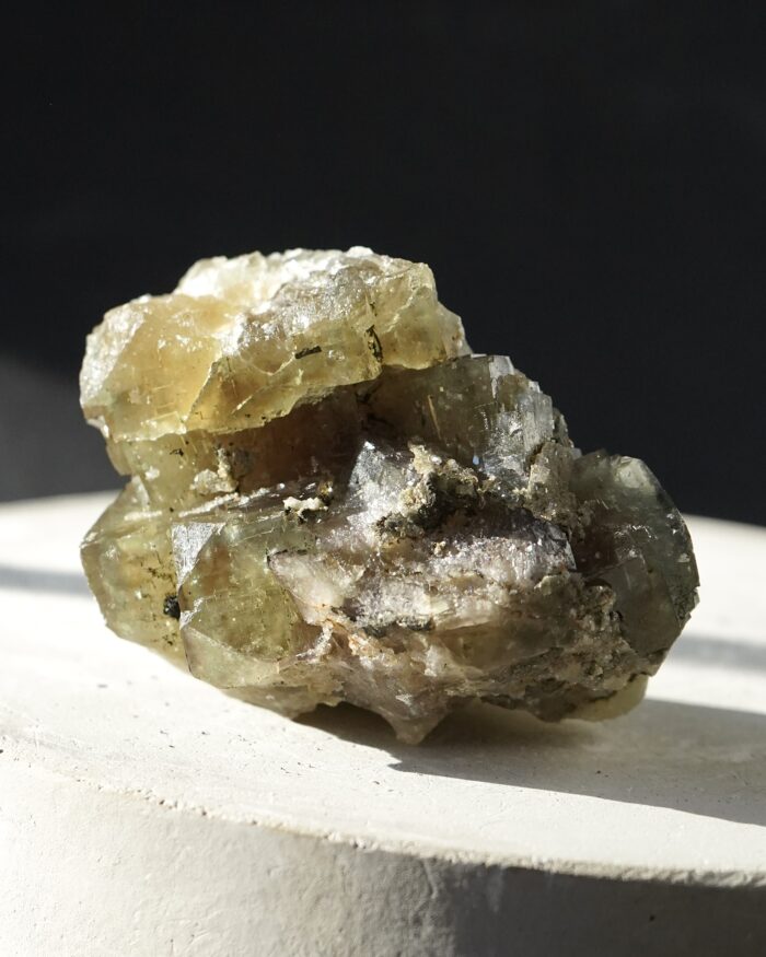 Yellow Fluorite with Pyrite - El Hammam