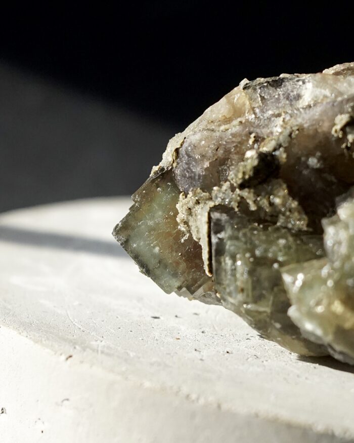 Yellow Fluorite with Pyrite - El Hammam