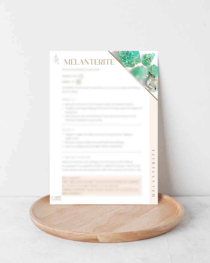Melanterite property card